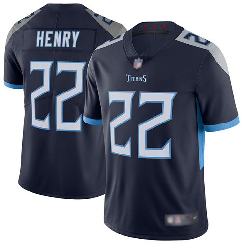 Tennessee Titans Limited Navy Blue Men Derrick Henry Home Jersey NFL Football 22 Vapor Untouchable